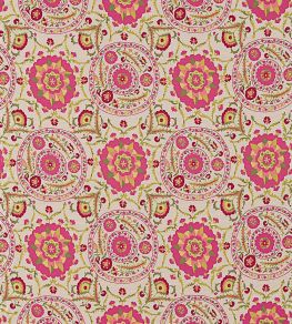 Anthos Fabric by Sanderson Cerise/Lime