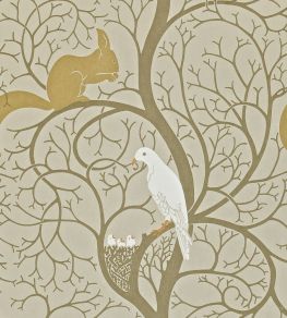 Squirrel & Dove Wallpaper by Sanderson Linen/Ivory Squirrel & Dove Wallpaper by Sanderson Linen/Ivory