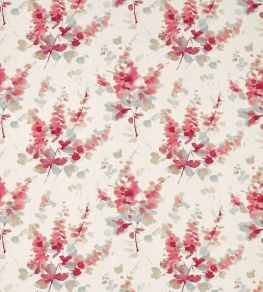Delphiniums Fabric by Sanderson Coral Delphiniums Fabric by Sanderson Coral