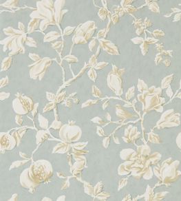 Magnolia & Pomegranate Wallpaper by Sanderson Grey Blue/Parchment