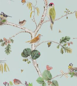Woodland Chorus Wallpaper by Sanderson Sky Blue/Multi Woodland Chorus Wallpaper by Sanderson Sky Blue/Multi
