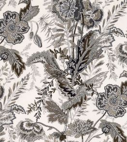 Sandoway Vine Fabric by Schumacher Charcoal