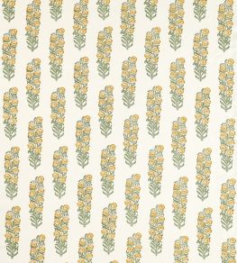 Sanganeri Block Print Fabric by Zoffany Primrose/Evergreen Sanganeri Block Print Fabric by Zoffany Primrose/Evergreen