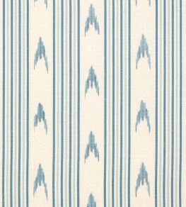 Santa Barbara Ikat Fabric by Schumacher China Blue Santa Barbara Ikat Fabric by Schumacher China Blue