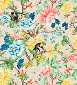 Sapphire Garden Wallpaper by Clarke & Clarke Ivory Sapphire Garden Wallpaper by Clarke & Clarke Ivory