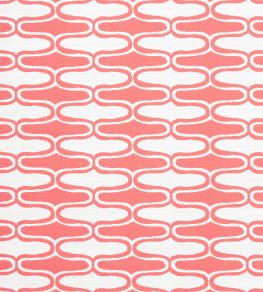 Saraband Fabric by Thibaut Coral Saraband Fabric by Thibaut Coral