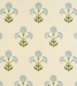 Saranda Flower Sisal Wallpaper by Schumacher Sky
