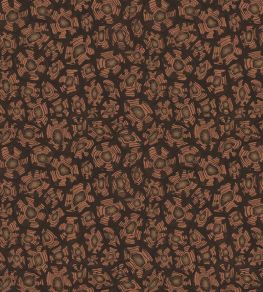 Savanna Shell Wallpaper by Cole & Son Terracotta Claret & Metallic Gold