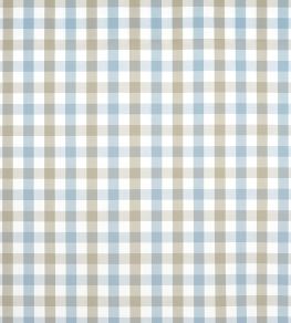 Saybrook Check Fabric by Anna French Spa Blue and Beige Saybrook Check Fabric by Anna French Spa Blue and Beige