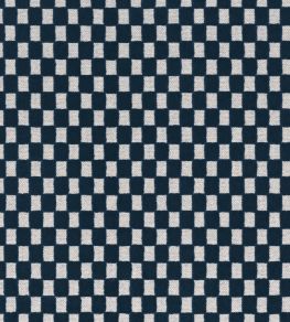 Scacchiera Fabric by Camengo Petrole Scacchiera Fabric by Camengo Petrole