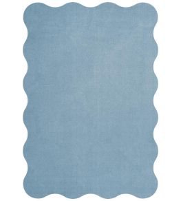 Scallop Rug by Layered Soft Blue Scallop Rug by Layered Soft Blue