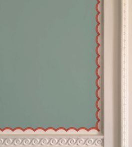 Scalloped Border Wallpaper by Ottoline Coral