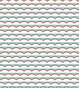 Scallops Wallpaper by Ottoline Light Blue Scallops Wallpaper by Ottoline Light Blue
