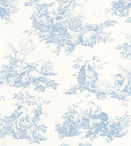 Scene D'Ete Wallpaper by Casadeco Bleu Porcelaine Scene D'Ete Wallpaper by Casadeco Bleu Porcelaine