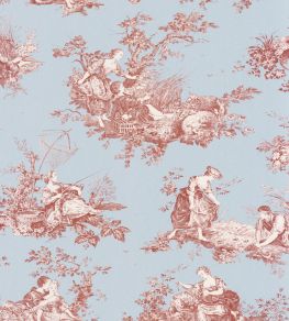 Scene D'Ete Wallpaper by Casadeco Rouge Grenat