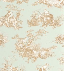 Scene D'Ete Wallpaper by Casadeco Vert Amande Scene D'Ete Wallpaper by Casadeco Vert Amande