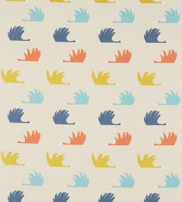 Colin Crane Fabric by Scion Pink Grapefruit/Ink/Sky