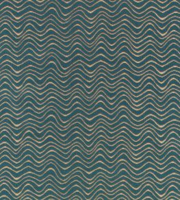 Scroll Fabric by Kirkby Design Kingfisher Scroll Fabric by Kirkby Design Kingfisher