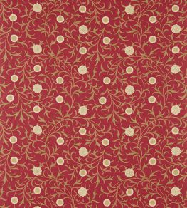 Scroll Fabric by Morris & Co Raspberry/Olive