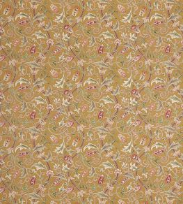 Scrolling Tulip Fabric by Morris & Co Gold Scrolling Tulip Fabric by Morris & Co Gold