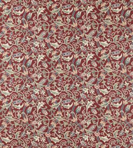 Scrolling Tulip Fabric by Morris & Co Plum Scrolling Tulip Fabric by Morris & Co Plum