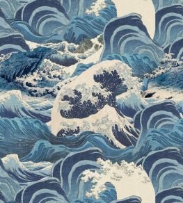 Sea Waves Wallpaper by MINDTHEGAP Light Blue Sea Waves Wallpaper by MINDTHEGAP Light Blue