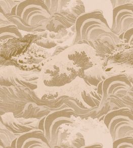 Sea Waves Wallpaper by MINDTHEGAP Taupe Sea Waves Wallpaper by MINDTHEGAP Taupe