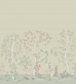 Seasonal Woods Grasscloth Mural by Cole & Son Oat Natural Grasscloth