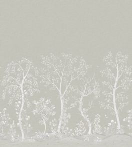 Seasonal Woods Mica Mural by Cole & Son Platinum Pearl