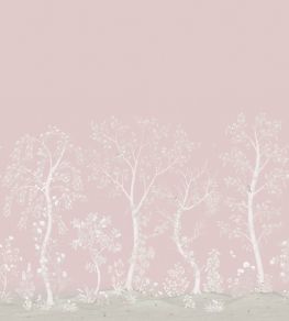 Seasonal Woods Mica Mural by Cole & Son Rose Quartz Pearl