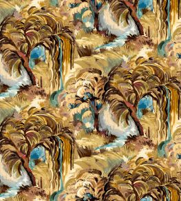 Secret Lagoon Midi Fabric by Arley House Henna Secret Lagoon Midi Fabric by Arley House Henna