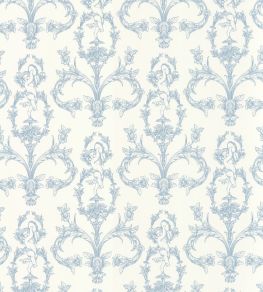 Seraphin Wallpaper by Casadeco Bleu Porcelaine Seraphin Wallpaper by Casadeco Bleu Porcelaine