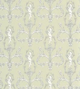Seraphin Wallpaper by Casadeco Vert Amande Seraphin Wallpaper by Casadeco Vert Amande