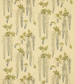Seraphina Linen Fabric by Colefax and Fowler Blue/Leaf