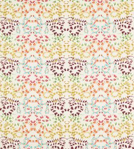Serpenti Fabric by Harlequin Bleached Coral / Paprika / Positano / Azul