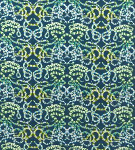 Serpenti Velvet Fabric by Harlequin Onsen / Emerald / Azul
