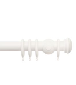 Seychelles 40mm Wooden Pole Cotton, End Cap finial Cotton