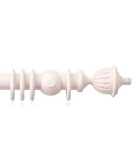 Seychelles 40mm Wooden Pole Blush, Fluted Urn finial Blush