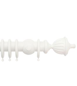 Seychelles 40mm Wooden Pole Cotton, Fluted Urn finial Cotton