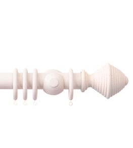 Seychelles 40mm Wooden Pole Blush, Hive finial Blush