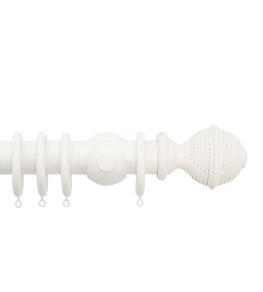 Seychelles 40mm Wooden Pole Cotton, Woven Rope finial Cotton