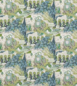 Shalimar Fabric by GP & J Baker Teal Shalimar Fabric by GP & J Baker Teal