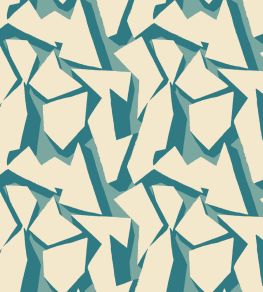 Shatter Wallpaper by Ohpopsi Teal Shatter Wallpaper by Ohpopsi Teal