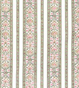 Shawl Stripe Fabric by Titley and Marr Green & Rose Shawl Stripe Fabric by Titley and Marr Green & Rose