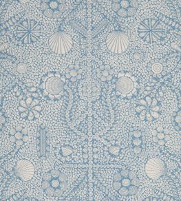 Shell Grotto Fabric by Fermoie Sky Blue
