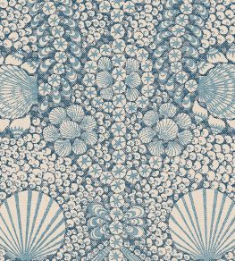 Shell Grotto Wallpaper by Fermoie Blue Shell Grotto Wallpaper by Fermoie Blue