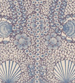 Shell Grotto Wallpaper by Fermoie Deep Blue Shell Grotto Wallpaper by Fermoie Deep Blue