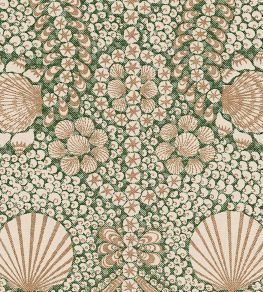 Shell Grotto Wallpaper by Fermoie Green Shell Grotto Wallpaper by Fermoie Green