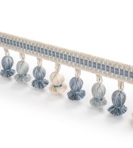Shellberry Onion Tassel Fringe Trimming by James Hare Victoria Blue