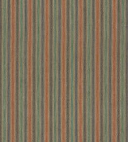 Shepton Stripe Fabric by Mulberry Home Teal/Spice Shepton Stripe Fabric by Mulberry Home Teal/Spice